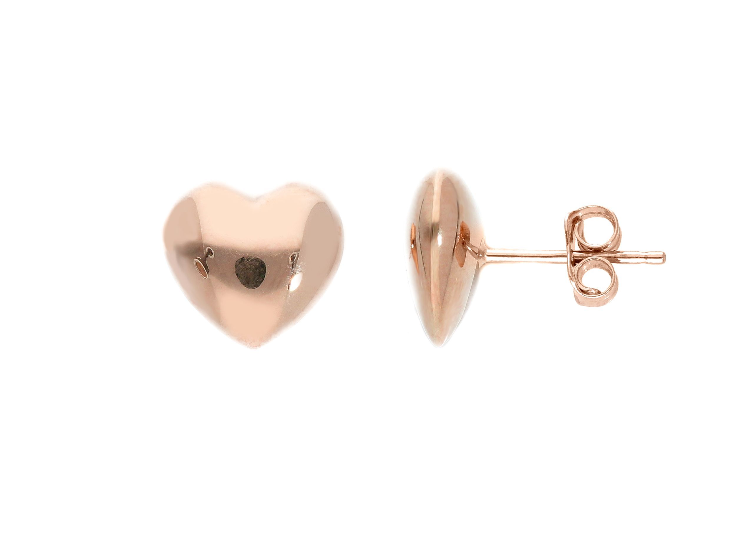 Rose gold heart earrings 14k (code S257191)